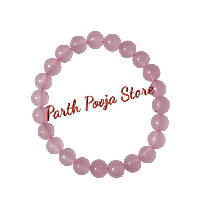 Pink Stone Rose Quartz Crystal Bracelet